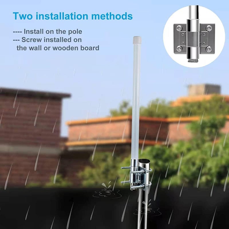 slinkdsco Waterproof 5.8dBi Lora 915MHz Fiberglass Antenna with 20Ft Low Loss KMR195 Cable for Helium Hotspot RAK Nebra Bobcat 300 SenseCAP M1 Hotspot HNT Miner Heltec V3 Meshtastic LORA32 915MHz LoRa Module - Image 3